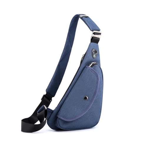 LYHYDMA Brusttasche Kleine Anti-Diebstahl-Brusttasche, Umhängetaschen for Herren, Mini-Reise-Sporttasche(Blue) von LYHYDMA