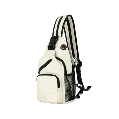LYHYDMA Brusttasche Umhängetasche Mann Casual Brust Business Männlich Multifunktionale Frauen Rucksack Radfahren Sport Travel Pack(White) von LYHYDMA