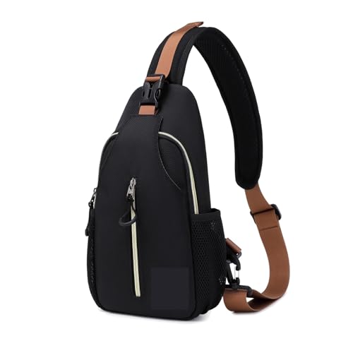 LYHYDMA Brusttasche Verstellbare Brusttasche for Herren, wasserdichte und tragbare Umhängetasche, sehr geeignet for Reisen Outdoor-Sportarten(Black) von LYHYDMA