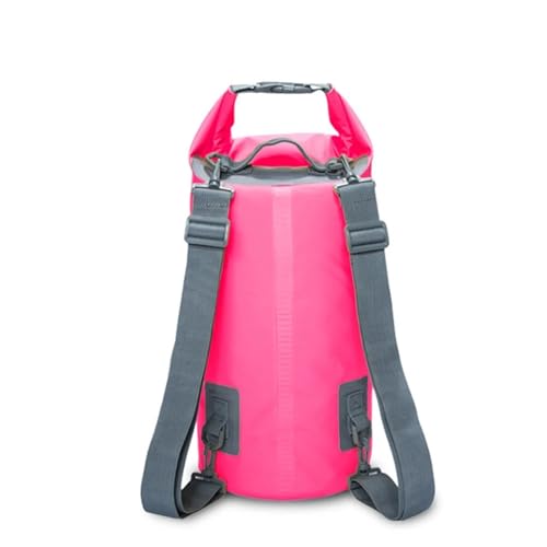 LYHYDMA Dry Bag PVC Wasserdichter Rucksack Kajak Beutel Outdoor Trekking Schulter Dry Bag Reise Tauchen Boot Ozean Pack Fluss Tasche 5L 10L 15L 20L 30L(Pink,5L) von LYHYDMA