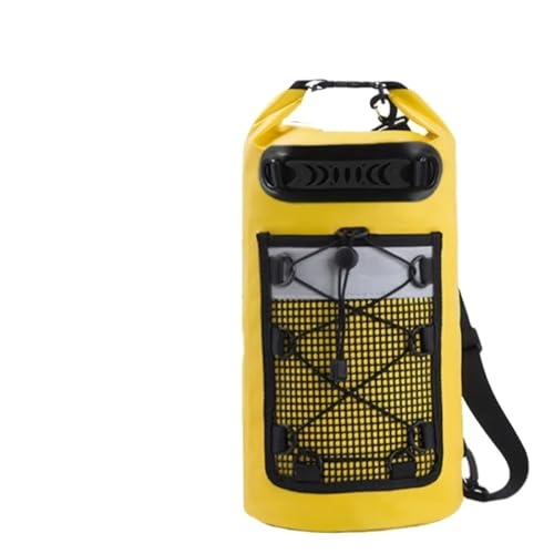 LYHYDMA Dry Bag Schwimmen PVC Pack Dry Bag Rucksack for Frauen Männer 10L 20L wasserdichte Schulter Kajak Trekking Driften Rafting Surfen Bootfahren Tasche(10L Yellow) von LYHYDMA