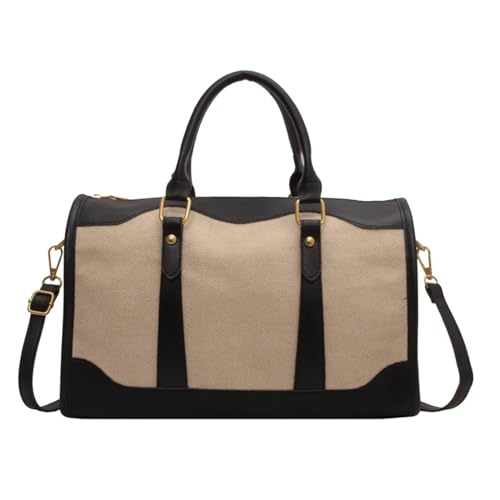 Reisetasche Große Kapazität Reisetaschen for Frauen Männer Sporttasche wasserdichte Wochenende Sac Voyage Weibliche Messenger Tasche Trocken Und Nass(Black) von LYHYDMA