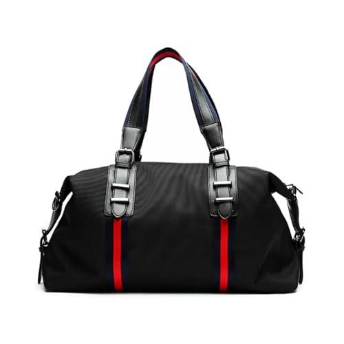 Reisetasche Männer Reisetaschen Große Kapazität Männer Gepäck Handtaschen Oxford Reise Duffle Mode Männer Falttasche(Red Medium) von LYHYDMA