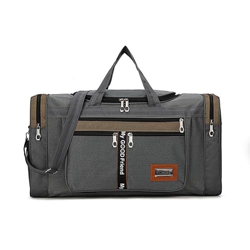 Reisetasche Oxford Reisetasche Handtaschen Große Kapazität Handgepäck Taschen Männer Frauen Schulter Outdoor Tote Wochenende wasserdichte Tasche(Deep Gray) von LYHYDMA