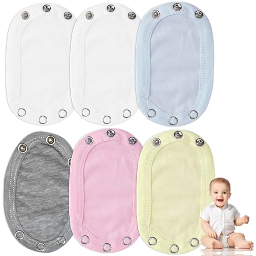 LYJOW 6 Stücke Bodyverlängerung für Babybodys Body Verlängerung Druckknopf Baby Baby Body Extender Extender Baby Super Utility Windel Universal Verlängerungen für Babybodys von LYJOW