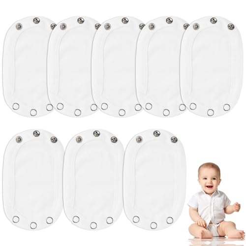 LYJOW 8 Stücke Bodyverlängerung für Babybodys Body Verlängerung Druckknopf Baby Baby Body Extender Extender Baby Super Utility Windel Universal Verlängerungen für Babybodys von LYJOW