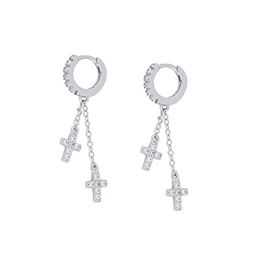 18K Plattierte Zirkon Hoop Ohrringe für Frauen Piercing Ohrring Ear Buckle Schmuck Pendientes, LYLSSSDH, E4 ist von LYLSSSDH