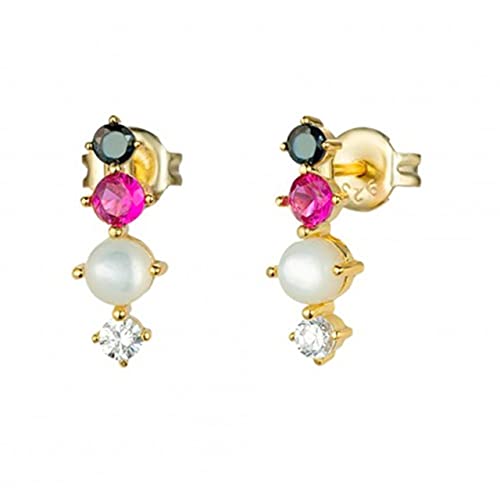 Quadrat Zirkon Anhänger Kette Piercing Ohrringe für Frauen Hochzeit Schmuck Pendientes Plata, LYLSSSDH, E3 ist von LYLSSSDH