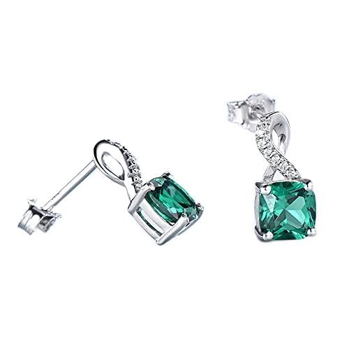 Smaragd Edelstein Drop Ohrringe für Frauen Echte Ohrringe Schmuck, LYLSSSDH von LYLSSSDH