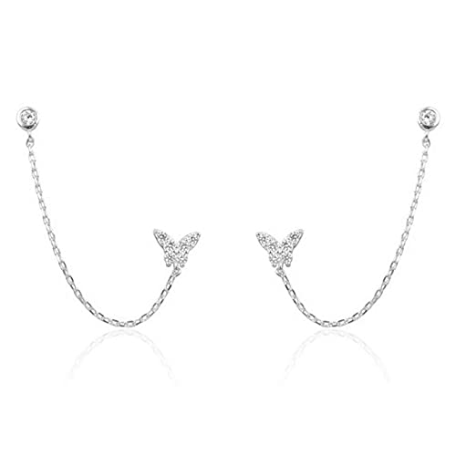 Zircon Cross Stud Ohrringe für Frauen Piercing Kette Ohrring Ear Buckle Jewelry Pendientes, LYLSSSDH, E6 ist von LYLSSSDH