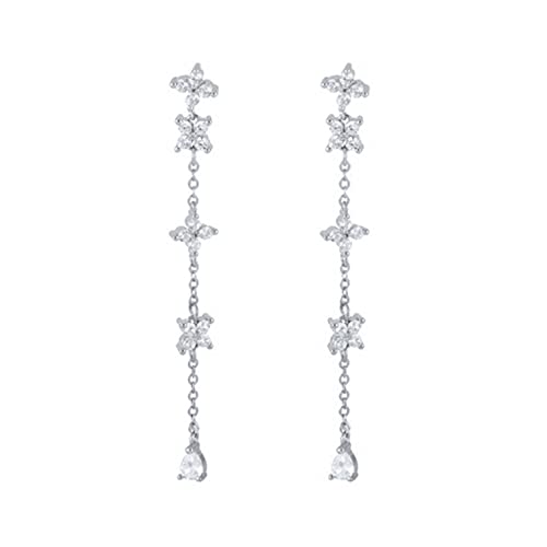 Zircon Cross Stud Ohrringe für Frauen Piercing Kette Ohrring Ear Buckle Jewelry Pendientes, LYLSSSDH, E7 ist von LYLSSSDH