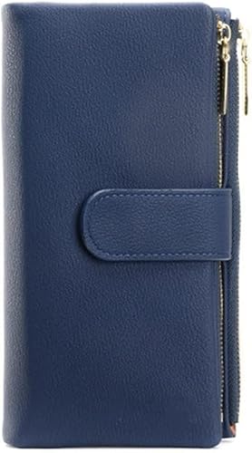 Großkapazität Tri-Fold WOMs Brieftasche Zwei Reißverschlussmünzen Telefontasche Langes Geldbörse der PU-Leder-WOMS-Kupplung (Farbe: F, Größe: 19 cm) von LYLXSF