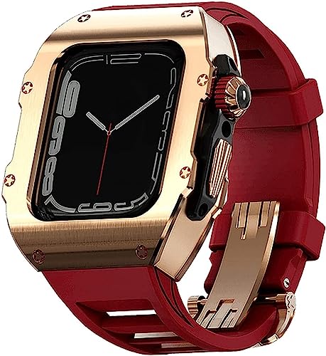 LYLXSF Edelstahl RM Watch Hülle Fluor Gummi -Gurt für 49 mm Titanlünetten Schockproofes Training Band für Frauen Männer, für iWatch 8 49mm LYLXSF Edelstahl RM Watch Hülle Fluor Gummi -Gurt für 49 mm Titanlünetten Schockproofes Training Band für Frauen Männer, für iWatch 8 49mm von LYLXSF