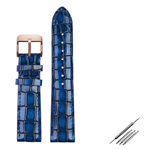 LYLXSF Krokodiltextur Kalbsleder Leder Uhrengurt18mm 20mm 22mm Uhrband für Männer Frauen ansehen Band solide Schnalle von LYLXSF