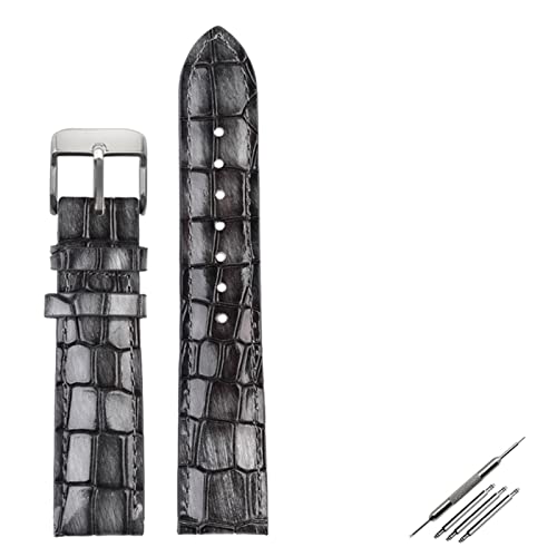 LYLXSF Krokodiltextur Kalbsleder Leder Uhrengurt18mm 20mm 22mm Uhrband für Männer Frauen ansehen Band solide Schnalle von LYLXSF