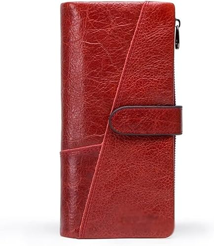 LYLXSF WOM Wallets Leder-Geldbörse für Damen, Hasp-Dollar-Preis, Lange Geldbörse, Kartenhalter (Farbe: A, Größe: 13 x 9 x 1,5 cm) von LYLXSF