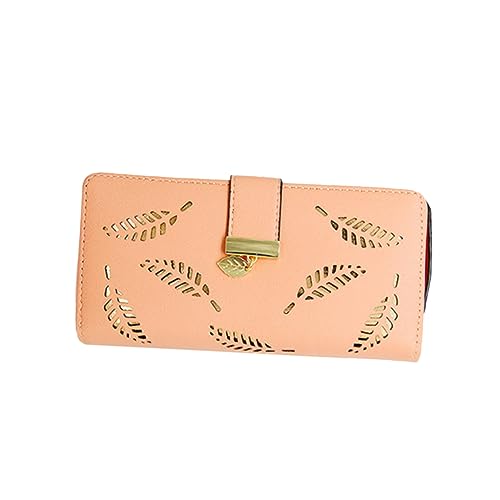 Ladies Backpack Geldbörse Leder Brieftaschen für WOMs Geldbörsen Brieftasche Handtasche Münzbeutel WOMS Rucksack Geldbeutel rosa PU Leder Brieftet Kartenhalter Kartuelle Long Backpack Fehl von LYLXSF