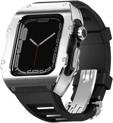 RM -Stil Edelstahl Uhr Watch Hülle Fluor Gummi -Gurt für Ultra 49 mm, Titanium -Schock -Proof -Lünde -Übungsband, für IWatch 8 49mm Frauen- und Herren -Uhrenband RM -Stil Edelstahl Uhr Watch Hülle Fluor Gummi -Gurt für Ultra 49 mm, Titanium -Schock -Proof -Lünde -Übungsband, für IWatch 8 49mm Frauen- und Herren -Uhrenband von LYLXSF