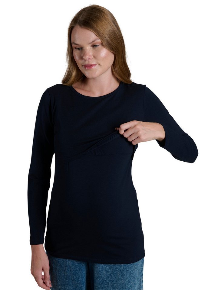 LYNMAMA Umstandsbluse Blaues Top von LYNMAMA