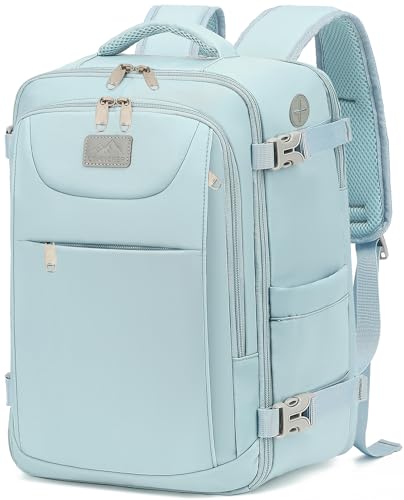 LYNXCHER für Easyjet Handgepäck 45x36x20 Travel Rucksack Bag Reiserucksack für Flugzeug Handgepäck Laptop Rucksack 30L mit 15.6 Zoll für Herren Damen Teenager Schulrucksack Jungen Hellblau von LYNXCHER