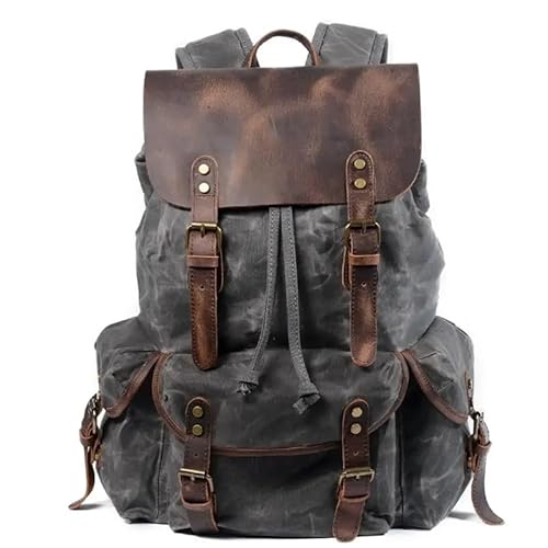 Canvas-Rucksack Herren Vintage Trekking-Rucksack Klassischer Rucksack aus gewachstem Canvas Kleiner Rucksack for Männer Stilvoller Canvas-Rucksack Robuster Rucksack for die Schule Outdoor-Canvas-Rucks Canvas-Rucksack Herren Vintage Trekking-Rucksack Klassischer Rucksack aus gewachstem Canvas Kleiner Rucksack for Männer Stilvoller Canvas-Rucksack Robuster Rucksack for die Schule Outdoor-Canvas-Rucks von LYP-DEINEOMGS