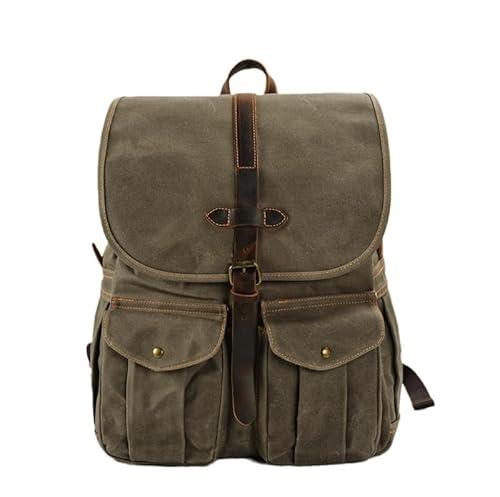 Canvas-Rucksack Herren Vintage Trekking-Rucksack Klassischer Rucksack aus gewachstem Canvas Kleiner Rucksack for Männer Stilvoller Canvas-Rucksack Robuster Rucksack for die Schule Outdoor-Canvas-Rucks Canvas-Rucksack Herren Vintage Trekking-Rucksack Klassischer Rucksack aus gewachstem Canvas Kleiner Rucksack for Männer Stilvoller Canvas-Rucksack Robuster Rucksack for die Schule Outdoor-Canvas-Rucks von LYP-DEINEOMGS