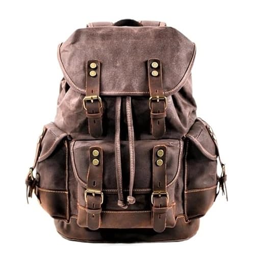 Canvas-Rucksack Herren Vintage Trekking-Rucksack Klassischer Rucksack aus gewachstem Canvas Kleiner Rucksack for Männer Stilvoller Canvas-Rucksack Robuster Rucksack for die Schule Outdoor-Canvas-Rucks Canvas-Rucksack Herren Vintage Trekking-Rucksack Klassischer Rucksack aus gewachstem Canvas Kleiner Rucksack for Männer Stilvoller Canvas-Rucksack Robuster Rucksack for die Schule Outdoor-Canvas-Rucks von LYP-DEINEOMGS