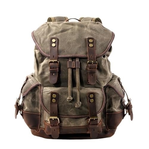 Canvas-Rucksack Herren Vintage Trekking-Rucksack Klassischer Rucksack aus gewachstem Canvas Kleiner Rucksack for Männer Stilvoller Canvas-Rucksack Robuster Rucksack for die Schule Outdoor-Canvas-Rucks Canvas-Rucksack Herren Vintage Trekking-Rucksack Klassischer Rucksack aus gewachstem Canvas Kleiner Rucksack for Männer Stilvoller Canvas-Rucksack Robuster Rucksack for die Schule Outdoor-Canvas-Rucks von LYP-DEINEOMGS