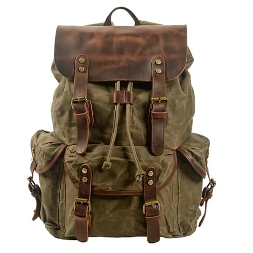 Canvas-Rucksack Herren Vintage Trekking-Rucksack Klassischer Rucksack aus gewachstem Canvas Kleiner Rucksack for Männer Stilvoller Canvas-Rucksack Robuster Rucksack for die Schule Outdoor-Canvas-Rucks Canvas-Rucksack Herren Vintage Trekking-Rucksack Klassischer Rucksack aus gewachstem Canvas Kleiner Rucksack for Männer Stilvoller Canvas-Rucksack Robuster Rucksack for die Schule Outdoor-Canvas-Rucks von LYP-DEINEOMGS
