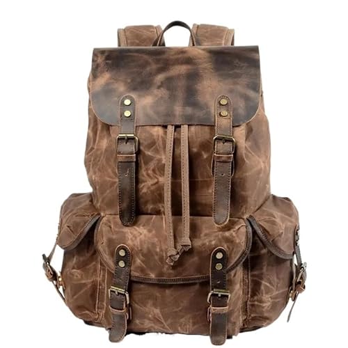 Canvas-Rucksack Herren Vintage Trekking-Rucksack Klassischer Rucksack aus gewachstem Canvas Kleiner Rucksack for Männer Stilvoller Canvas-Rucksack Robuster Rucksack for die Schule Outdoor-Canvas-Rucks Canvas-Rucksack Herren Vintage Trekking-Rucksack Klassischer Rucksack aus gewachstem Canvas Kleiner Rucksack for Männer Stilvoller Canvas-Rucksack Robuster Rucksack for die Schule Outdoor-Canvas-Rucks von LYP-DEINEOMGS