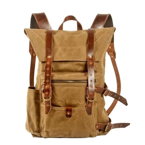Canvas-Rucksack Herren Vintage Trekking-Rucksack Klassischer Rucksack aus gewachstem Canvas Kleiner Rucksack for Männer Stilvoller Canvas-Rucksack Robuster Rucksack for die Schule Outdoor-Canvas-Rucks Canvas-Rucksack Herren Vintage Trekking-Rucksack Klassischer Rucksack aus gewachstem Canvas Kleiner Rucksack for Männer Stilvoller Canvas-Rucksack Robuster Rucksack for die Schule Outdoor-Canvas-Rucks von LYP-DEINEOMGS