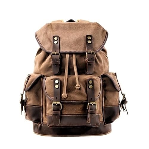 Canvas-Rucksack Herren Vintage Trekking-Rucksack Klassischer Rucksack aus gewachstem Canvas Kleiner Rucksack for Männer Stilvoller Canvas-Rucksack Robuster Rucksack for die Schule Outdoor-Canvas-Rucks Canvas-Rucksack Herren Vintage Trekking-Rucksack Klassischer Rucksack aus gewachstem Canvas Kleiner Rucksack for Männer Stilvoller Canvas-Rucksack Robuster Rucksack for die Schule Outdoor-Canvas-Rucks von LYP-DEINEOMGS