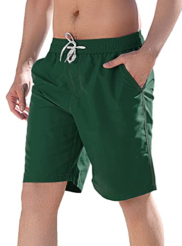 LYRIKER Badehose Herren Badeshorts für Männer Sporthose Kurz, Dunkelgrün 3XL von LYRIKER