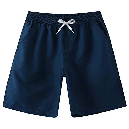 LYRIKER Badehosen für Herren Badeshorts Strandshorts Boardshorts, Marineblau Ohne Futter L von LYRIKER