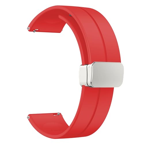 LYSMVIVI Magnetisches Uhrenarmband, 22 mm, 20 mm, 19 mm, 18 mm, 16 mm, mit Schnellverschluss, weiches Silikon, Sportuhrenband für Herren und Damen, magnetisches Silikon-Ersatzband LYSMVIVI Magnetisches Uhrenarmband, 22 mm, 20 mm, 19 mm, 18 mm, 16 mm, mit Schnellverschluss, weiches Silikon, Sportuhrenband für Herren und Damen, magnetisches Silikon-Ersatzband von LYSMVIVI