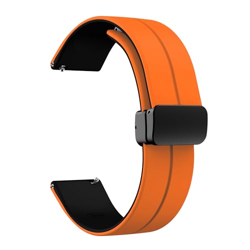 LYSMVIVI Magnetisches Uhrenarmband, 22 mm, 20 mm, 19 mm, 18 mm, 16 mm, mit Schnellverschluss, weiches Silikon, Sportuhrenband für Herren und Damen, magnetisches Silikon-Ersatzband LYSMVIVI Magnetisches Uhrenarmband, 22 mm, 20 mm, 19 mm, 18 mm, 16 mm, mit Schnellverschluss, weiches Silikon, Sportuhrenband für Herren und Damen, magnetisches Silikon-Ersatzband von LYSMVIVI