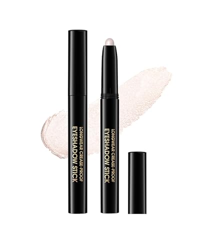 Lidschatten Stift, Perlen Weiß Shimmer Creamy Eyeshadow Stick, Langanhaltend Wasserfest Creme Lidschatten Highlighters Augen Make-Up, Easy Glide Twist-Up Lidschattenstift Beauty Gift for Frauen-06 von LYSdefeu
