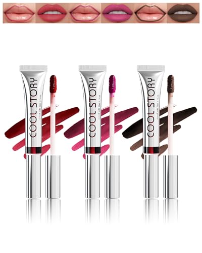 Lip Tint Stain Peel Off Set-3 Farben Matte Nude Lipgloss, Langlebiger Wasserdichter Magic Tattoo Abziehbarer Liquid Lippenstift, Antihaft Lippen Peel Off Lipliner für Frauen lip Make Up-120+130+135 Lip Tint Stain Peel Off Set-3 Farben Matte Nude Lipgloss, Langlebiger Wasserdichter Magic Tattoo Abziehbarer Liquid Lippenstift, Antihaft Lippen Peel Off Lipliner für Frauen lip Make Up-120+130+135 von LYSdefeu