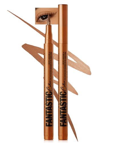 Mattes Liquid Eyeliner Pen Wasserfest,Bunt Eyeliner Pen Stift Hält 24 Stunden+,Pigmented With Long-lasting,Smudgeproof,Ultrapigmentiert,Schnell Trocknend Kreiert Definierte Linien,Veganer-10 Bronze von LYSdefeu