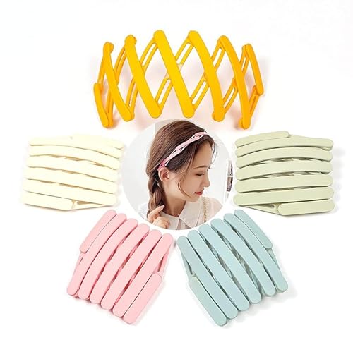 LYTIX Einziehbares Taschenhaarband, gewellt, faltbar, rutschfest, kompakt, verstellbar, 5 Stück LYTIX Einziehbares Taschenhaarband, gewellt, faltbar, rutschfest, kompakt, verstellbar, 5 Stück von LYTIX