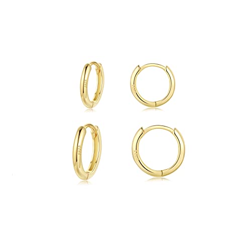 Creolen Silber 925 Klein Ohrringe Set für Damen Herren 8/10mm- Golden Klein Huggies Creolen Silber Damen Sterling Silber Pfosten Ohrringe Set Schmuck Geschenke für Oktoberfest Damen Herren Creolen Silber 925 Klein Ohrringe Set für Damen Herren 8/10mm- Golden Klein Huggies Creolen Silber Damen Sterling Silber Pfosten Ohrringe Set Schmuck Geschenke für Oktoberfest Damen Herren von LYTOPTOP