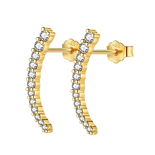 Damen Silber 925-1 Paar Klein Erbse Ohrringe Vergoldet Funkelnde Piercing Ohr Tragus Lippen Schmuck Damen Mädchen Geschenke von LYTOPTOP