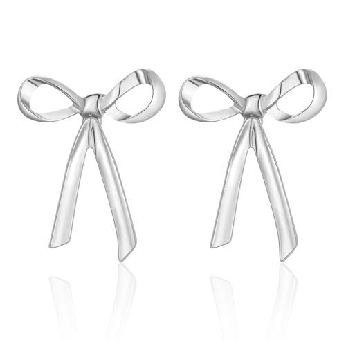 Dangle Schleifen Ohrringe für Damen, Long Bow Earrings for Women Girls, Schleife Ribbon Earrings Schmuck Ohrringe lange for Wedding Trendy Jewelry von LYTOPTOP