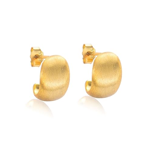 Ohrstecker Gold Herren Damen Ohrringe | Breite Tropfen Ohrringe Creolen Gold für Herren Damen Mädchen von LYTOPTOP