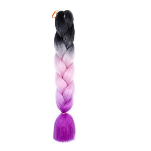 LYVQZPWLRFarbe gestalten, 24 Zoll Braid Synthetische Flechten Haar Haarverlängerung for Frauen DIY Haar Zöpfe(C3) von LYVQZPWLR