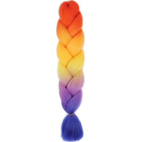 LYVQZPWLRFarbe gestalten, 24 Zoll Zöpfe Extensions Synthetische Flechten Haarfarbe Haare for Kinder Zopf(E2) von LYVQZPWLR