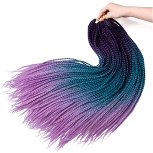 LYVQZPWLRFarbe gestalten, Damen Häkelzöpfe Synthetische 24-Zoll-Boxzöpfe 22 Wurzeln/Stück Flechten Haarverlängerungen Wärmefaserzöpfe(#530,24inches#4PcsLot) von LYVQZPWLR