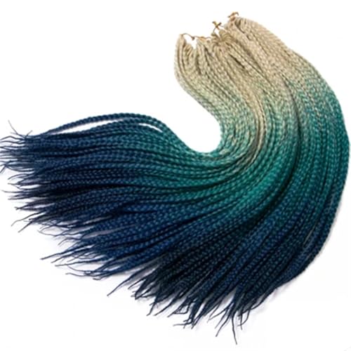 LYVQZPWLRFarbe gestalten, Damen Häkelzöpfe Synthetische 24-Zoll-Boxzöpfe 22 Wurzeln/Stück Flechten Haarverlängerungen Wärmefaserzöpfe(1B30HL,24inches#4PcsLot) von LYVQZPWLR