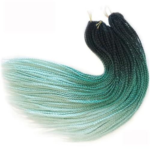 LYVQZPWLRFarbe gestalten, Damen Häkelzöpfe Synthetische 24-Zoll-Boxzöpfe 22 Wurzeln/Stück Flechten Haarverlängerungen Wärmefaserzöpfe(3,24inches#2PcsLot) von LYVQZPWLR