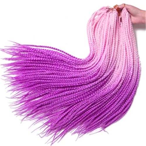 LYVQZPWLRFarbe gestalten, Damen Häkelzöpfe Synthetische 24-Zoll-Boxzöpfe 22 Wurzeln/Stück Flechten Haarverlängerungen Wärmefaserzöpfe(T42730,24inches#7PcsLot) von LYVQZPWLR